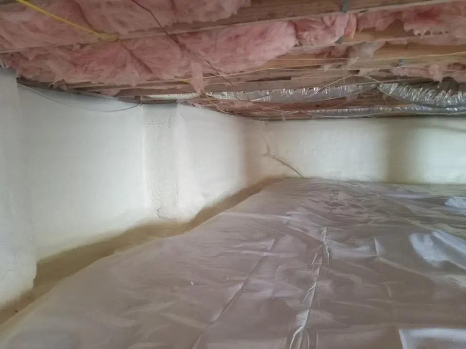 Crawl space encapsulation with closed-cell spray foam for Attic Insulation in Nicholasville